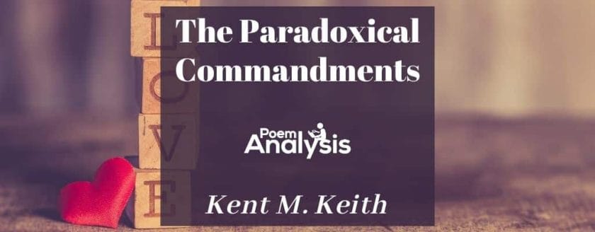 The Paradoxical Commandments by Kent M. Keith