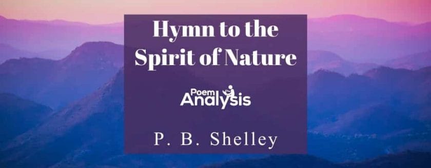 Hymn to the Spirit of Nature by Percy Bysshe Shelley