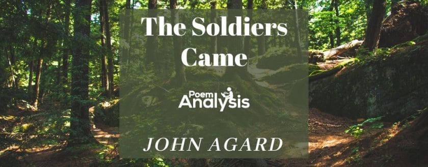 The Soldiers Came by John Agard