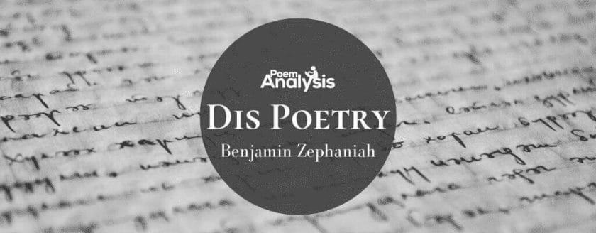 Dis Poetry by Benjamin Zephaniah