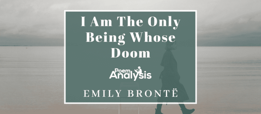 I Am The Only Being Whose Doom by Emily Brontë