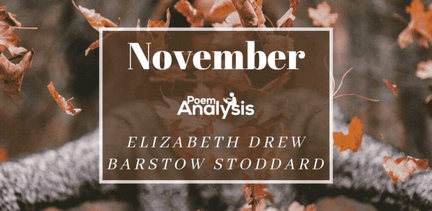 November by Elizabeth Drew Barstow Stoddard