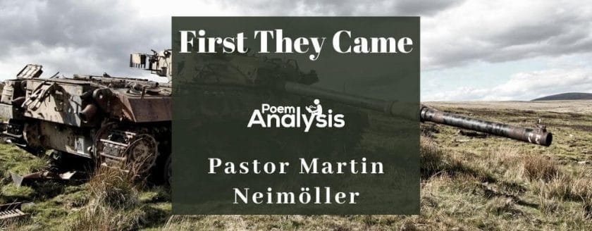 First They Came by Pastor Martin Neimöller