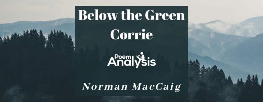 Below the Green Corrie by Norman MacCaig