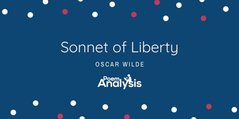 Sonnet to Liberty by Oscar Wilde