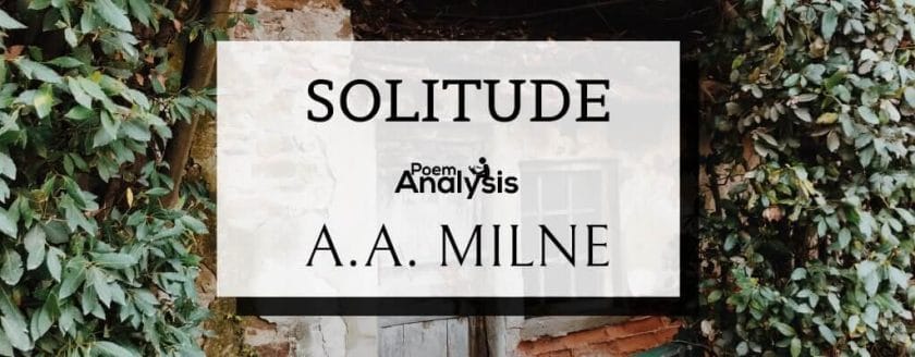 Solitude by A.A. Milne