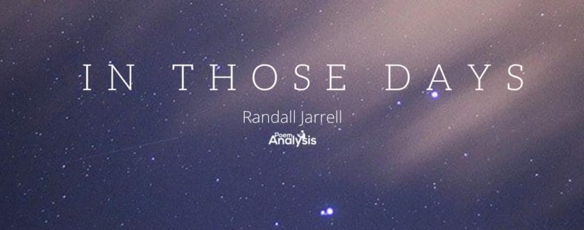 In Those Days by Randall Jarrell