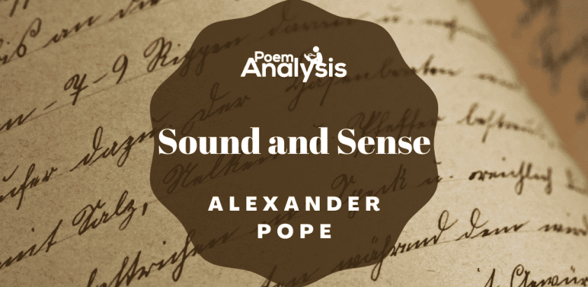 Sound and Sense by Alexander Pope