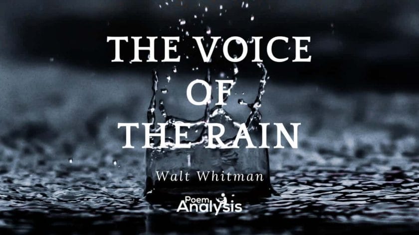 The Voice of the Rain by Walt Whitman