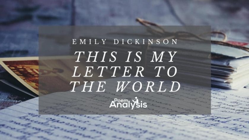 This is my letter to the world by Emily Dickinson