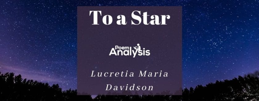 To a Star by Lucretia Maria Davidson