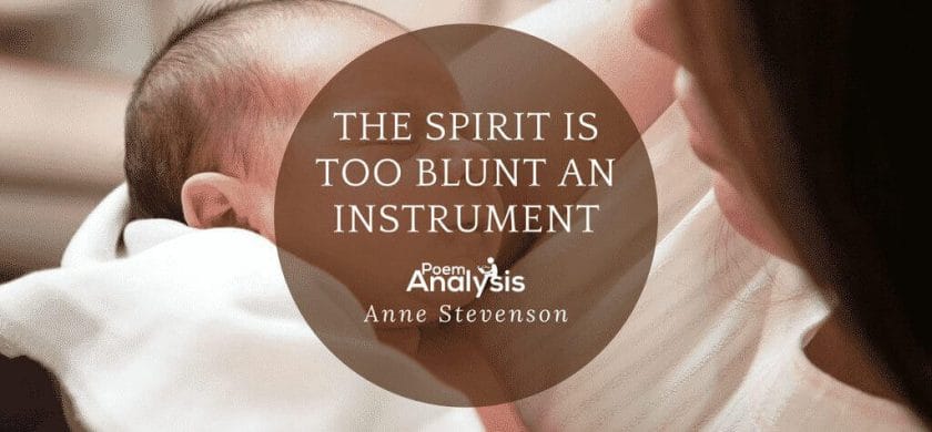 The Spirit is too Blunt an Instrument by Anne Stevenson