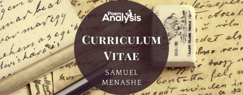 Curriculum Vitae by Samuel Menashe