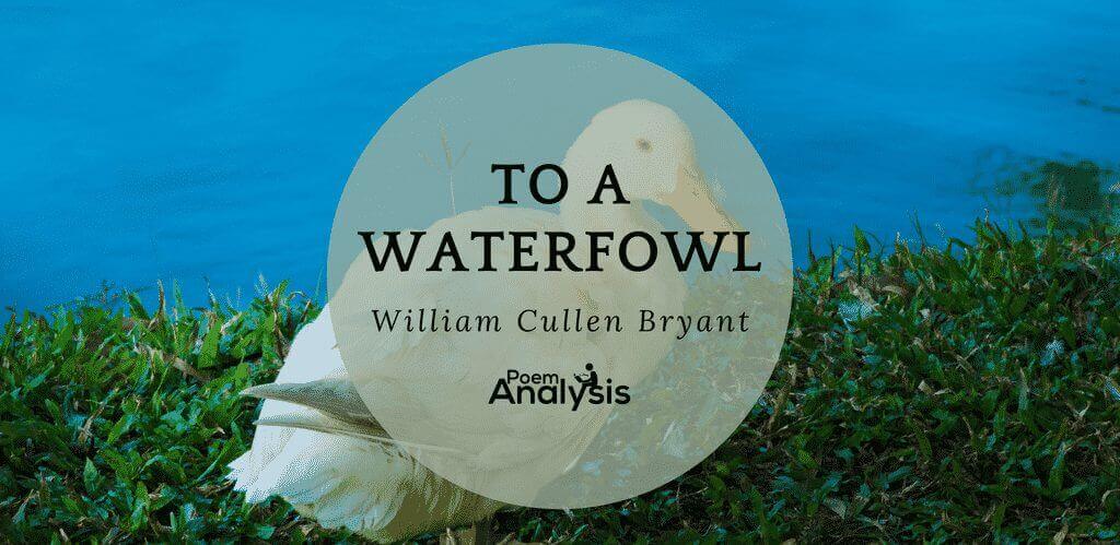 william cullen bryant to a waterfowl summary
