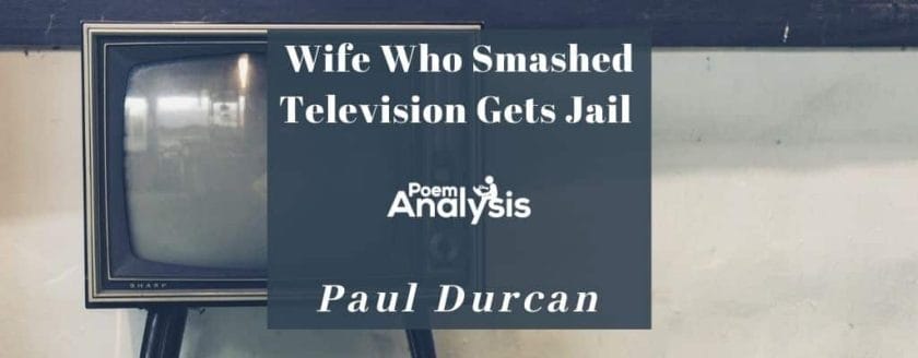Wife Who Smashed Television Gets Jail by Paul Durcan