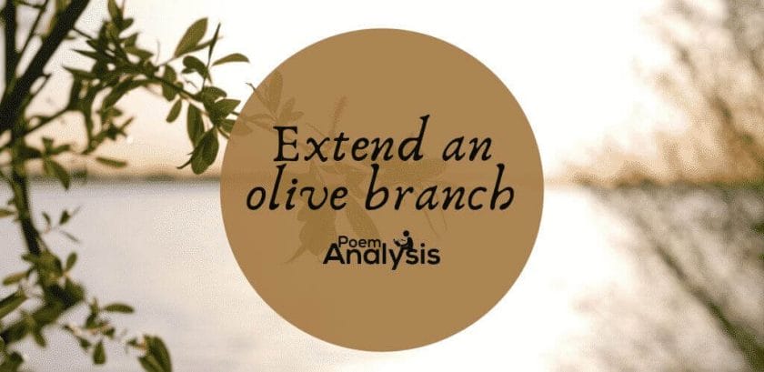 Extend an olive branch definition and meaning