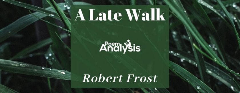 A Late Walk by Robert Frost