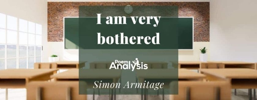 I am very bothered by Simon Armitage