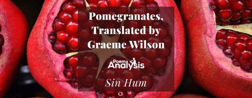 Pomegranates, Translated by Graeme Wilson, By Sin Hum