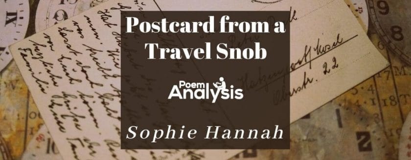 Postcard from a Travel Snob by Sophie Hannah