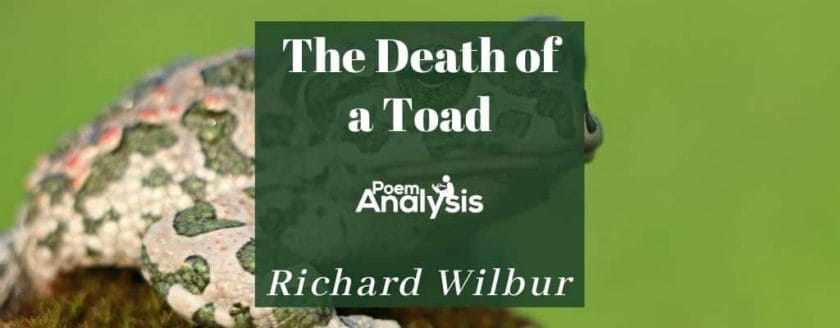 The Death of a Toad by Richard Wilbur