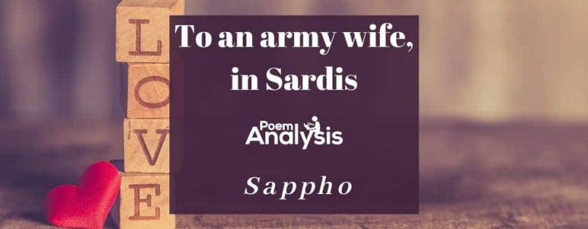To an army wife, in Sardis by Sappho