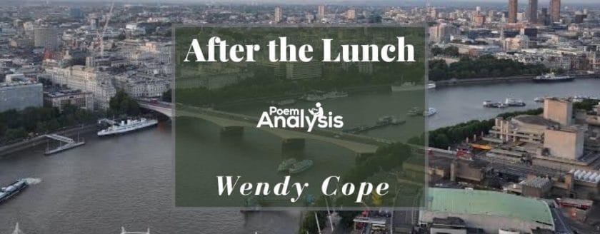After the Lunch by Wendy Cope