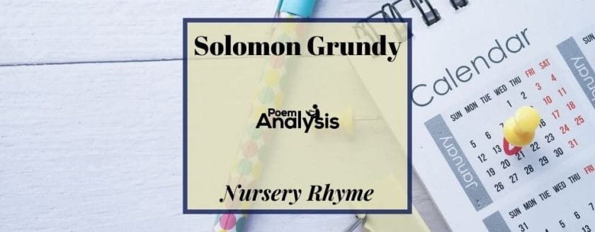 Solomon Grundy nursery rhyme