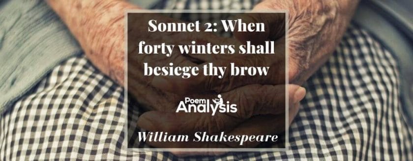 Sonnet 2 - When forty winters shall besiege thy brow by William Shakespeare