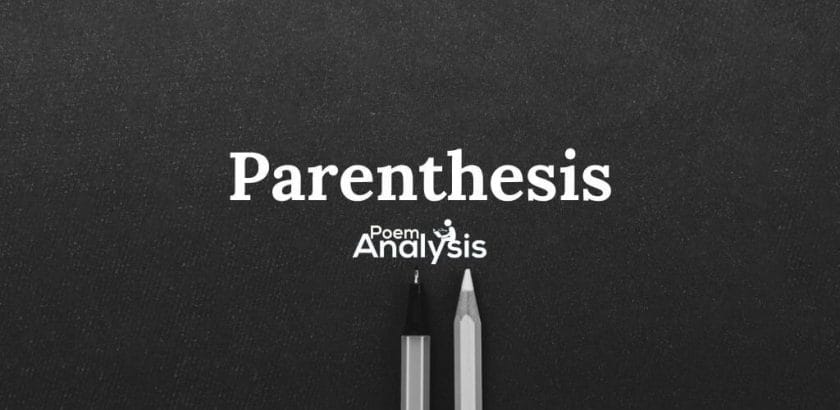 Parenthesis literary definition and examples