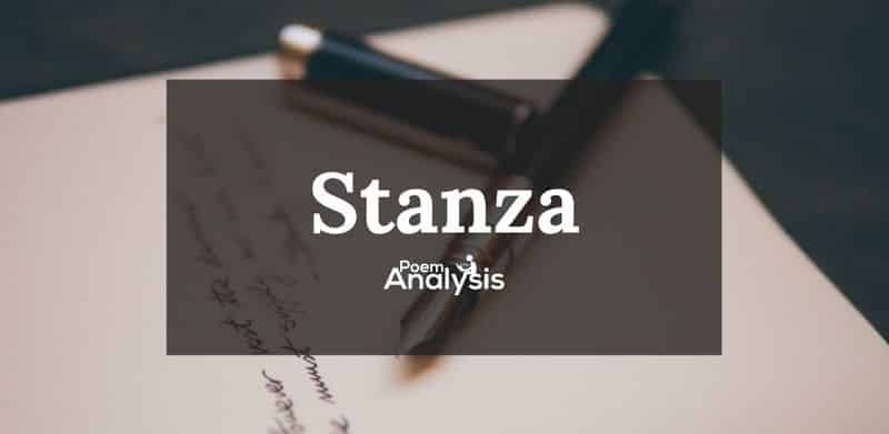 Stanza in Poetry definition and examples