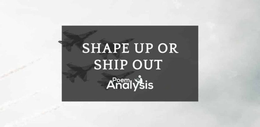 Shape up or ship out definition and origin