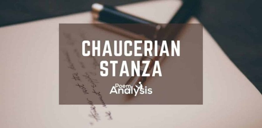 Chaucerian stanza definition and examples