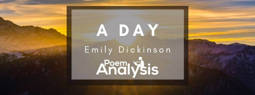 A Day By Emily Dickinson