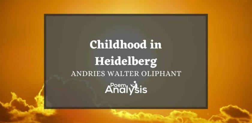 Childhood in Heidelberg by Andries Walter Oliphant