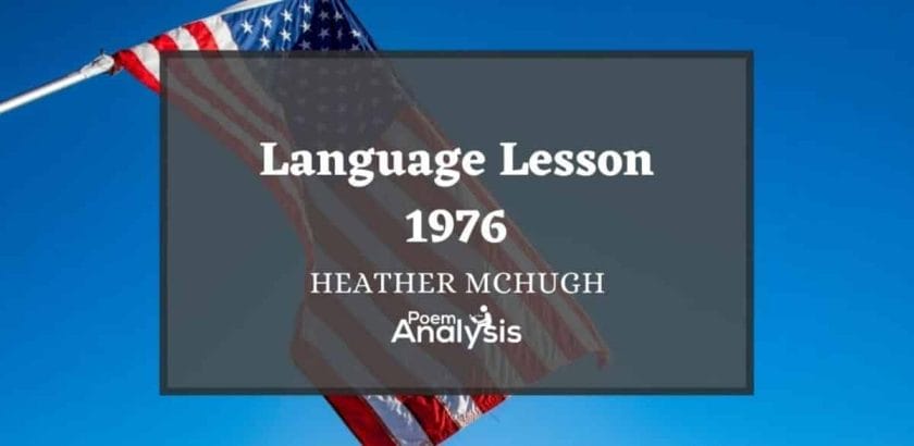 Language Lesson 1976 by Heather McHugh