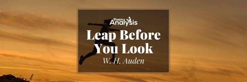 Leap Before You Look by W. H. Auden
