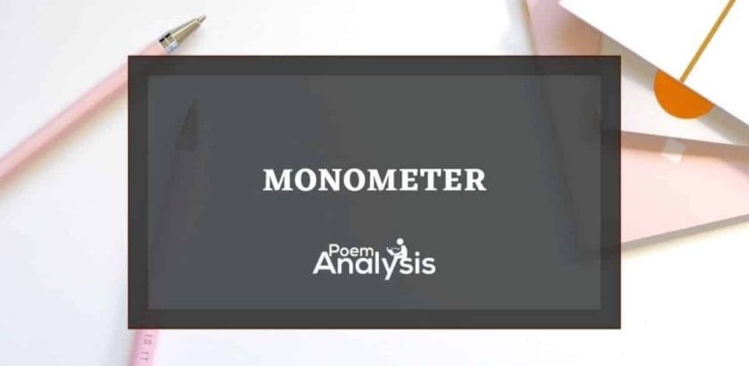 Monometer poetry definition and examples