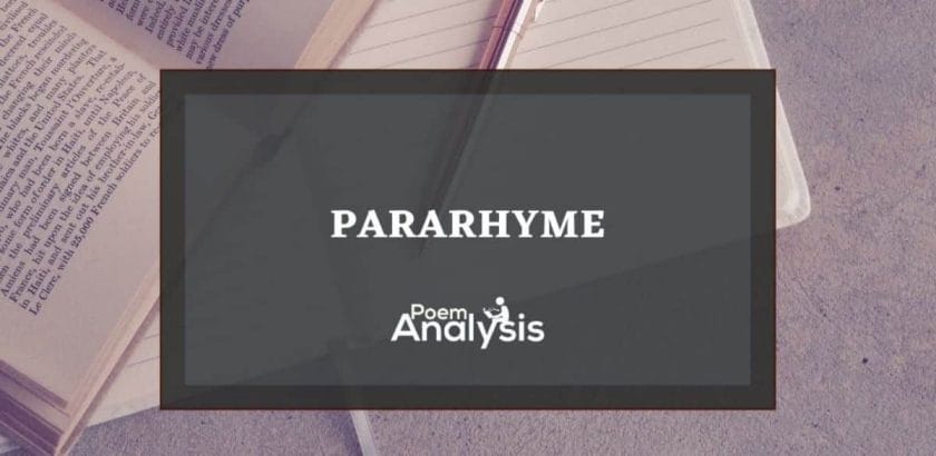 Pararhyme definition and examples