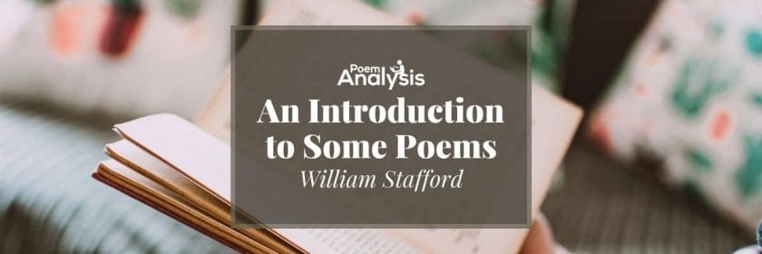 An Introduction to Some Poems by William Stafford