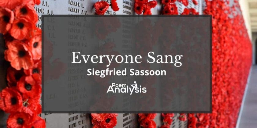 Everyone Sang by Siegfried Sassoon