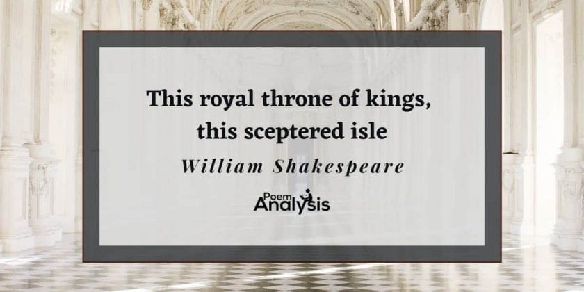 This royal throne of kings, this sceptered isle speech