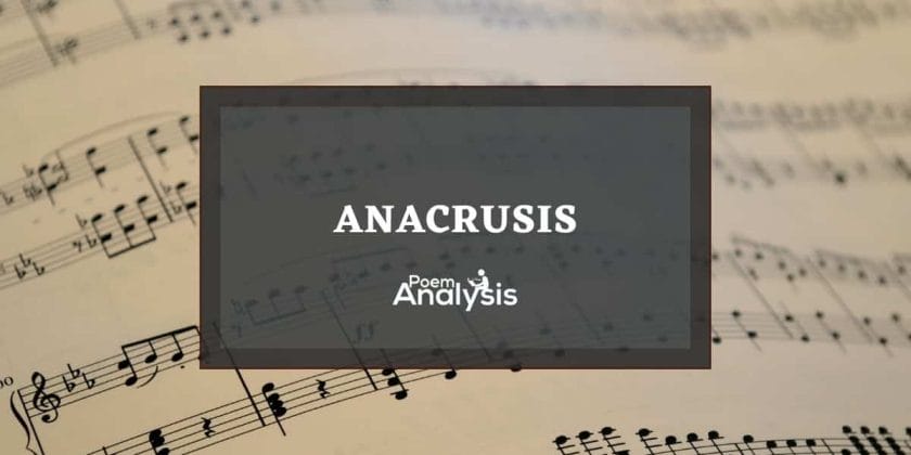 Anacrusis definition and poetic examples