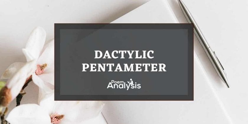 Dactylic Pentameter definition and examples