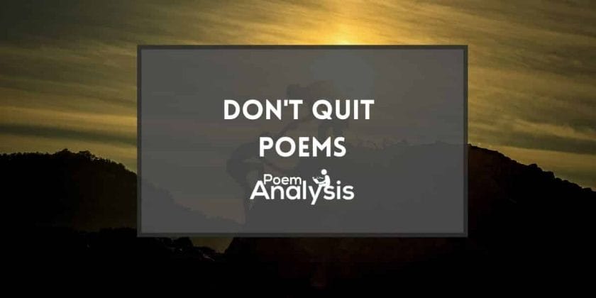 Best Don't Quit Poems