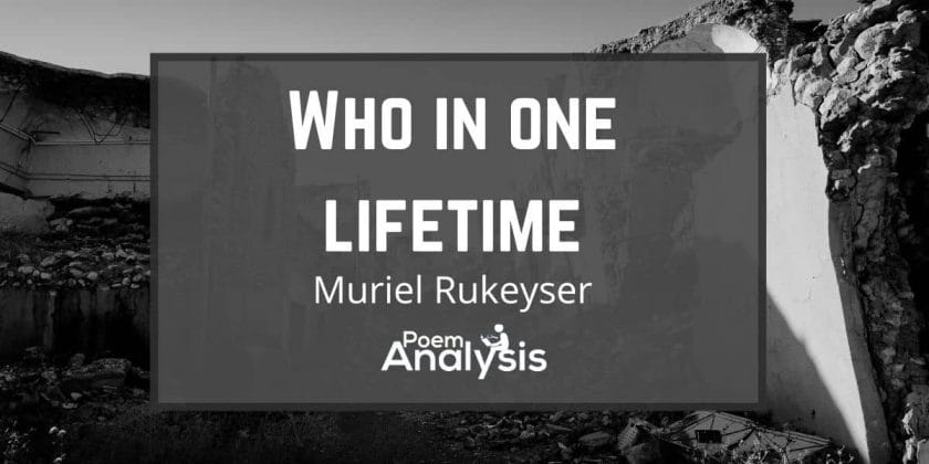 Who in One Lifetime by Muriel Rukeyser