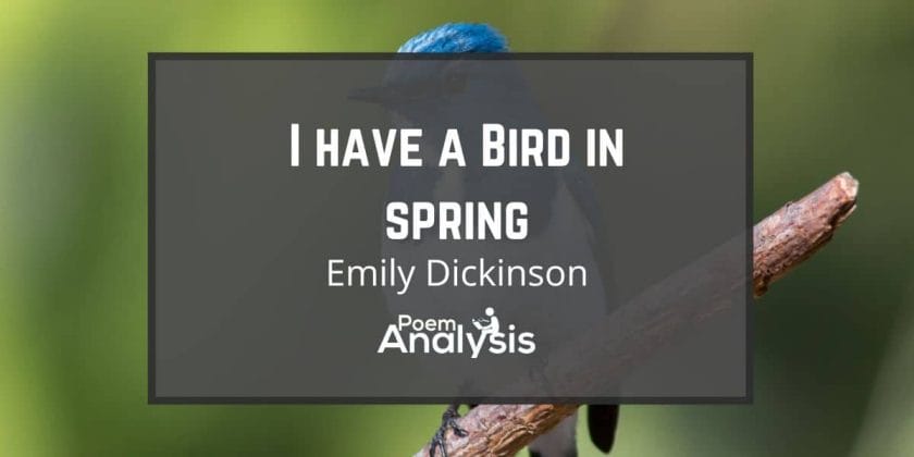 I have a Bird in spring by Emily Dickinson