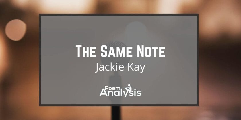 The Same Note by Jackie Kay