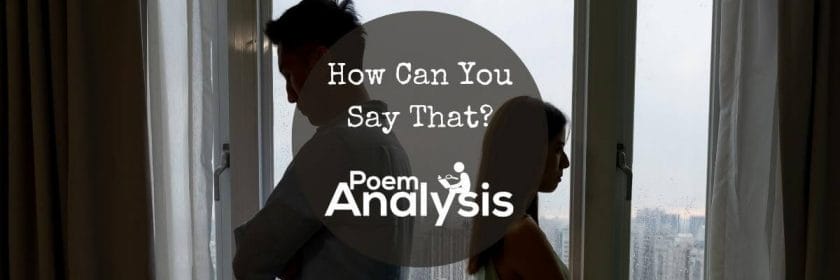 How Can You Say That? by Jean Bleakney