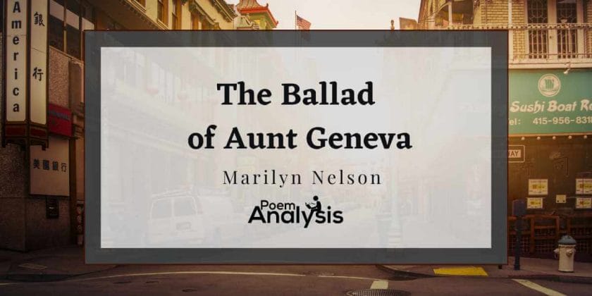 The Ballad of Aunt Geneva by Marilyn Nelson